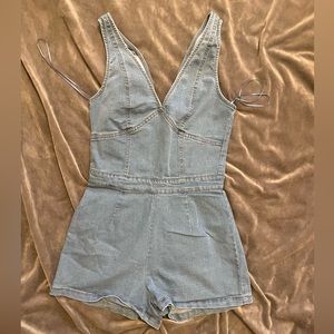 Denim romper